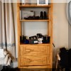 F58. Bamboo shelf with drawers. 